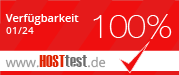 100% beim Hosttest.de Verfügbarkeitstest 01/2024