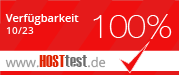 100% beim Hosttest.de Verfügbarkeitstest 10/2023