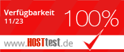 100% beim Hosttest.de Verfügbarkeitstest 11/2023