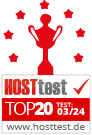 TOP20 Webhoster auf Hosttest.de im März 2024